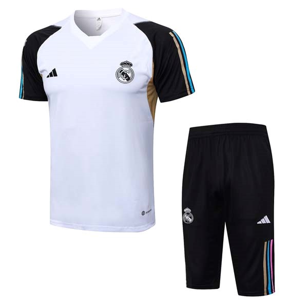 Camiseta Entrenamiento Real Madrid Conjunto Completo 2023 2024 Blanco